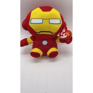 NEW Marvel Hero IRON MAN Ty Beanie Baby Plush Avengers Stuffed Animal Toy NWT 6"